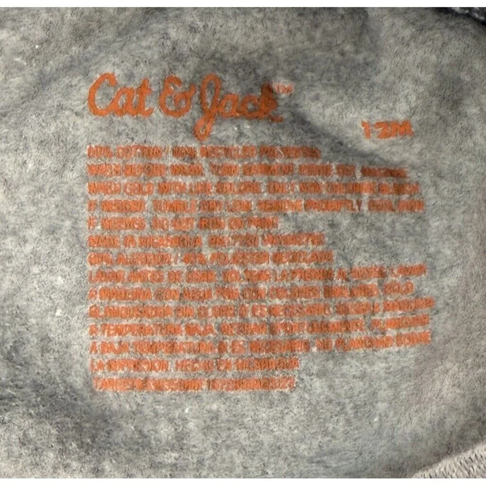 Cat & Jack Infant Boys Shark Valentines Outfit Pants Sweatshirt Cream Gray NEW!